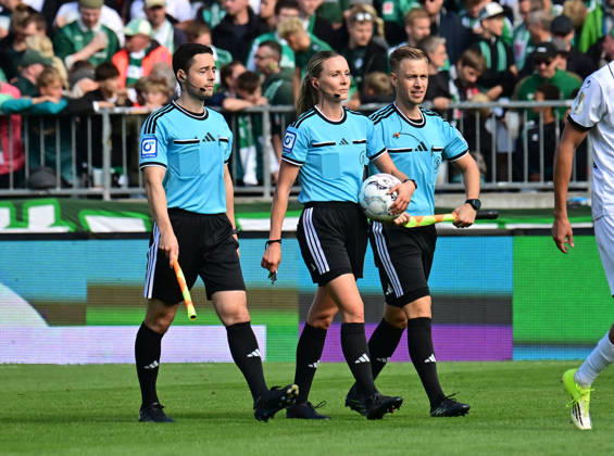 August 22, 2026, GER Soccer, Men, DFB Cup, 1st Round, 2026–2027 Season, Hamburg, Lüneburger SK vs. Werder Bremen, Referee Fabienne Michel. DFB and DFL regulations prohibit any use of photographs as image sequences and or quasi-video. Hamburg Millerntorstadion, Hamburg, Germany Copyright: xnordphotoxGmbH xWitkex