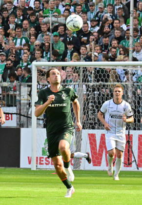 August 22, 2026, GER Soccer, Men, DFB Cup, Round 1, 2026–2027 Season, Hamburg, Lüneburger SK vs. Werder Bremen, Individual Play, Portrait Orientation, Olivier Deman, Werder 02, DFB, DFL regulations prohibit any use of photographs as image sequences and or quasi-video, Hamburg, Millerntorstadion, Hamburg, Germany Copyright: xnordphotoxGmbH xWitkex