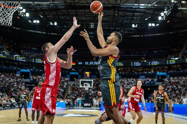 Basketball Hamburg, August 22, 2026 Turkish Airlines Supercup 2026 Final Germany (GER) vs. Croatia (CRO) Johannes Thiemann, Germany, No. 32