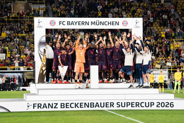 August 22, 2026, GER Germany, Soccer, 2026–2027 Season, Franz Beckenbauer Super Cup: Borussia Dortmund vs. FC Bayern Munich, Franz Beckenbauer Super Cup Winner 2026, FC Bayern Munich, Dortmund, Signal Iduna Park, North Rhine-Westphalia (NRW), Germany Copyright: xnordphotoxGmbHx xChristianxSchulzex