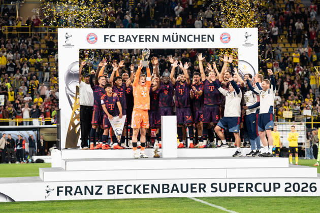 August 22, 2026, GER Germany, Soccer, 2026–2027 Season, Franz Beckenbauer Super Cup: Borussia Dortmund vs. FC Bayern Munich, Franz Beckenbauer Super Cup Winner 2026, FC Bayern Munich, Dortmund, Signal Iduna Park, North Rhine-Westphalia (NRW), Germany Copyright: xnordphotoxGmbHx xChristianxSchulzex