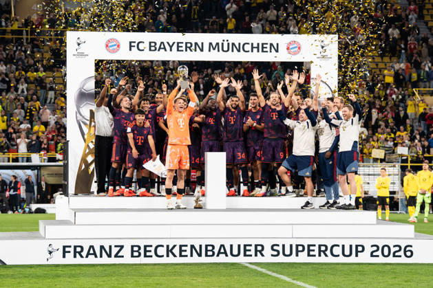 August 22, 2026, GER Germany, Soccer, 2026–2027 Season, Franz Beckenbauer Super Cup: Borussia Dortmund vs. FC Bayern Munich, Franz Beckenbauer Super Cup Winner 2026, FC Bayern Munich, Dortmund, Signal Iduna Park, North Rhine-Westphalia (NRW), Germany Copyright: xnordphotoxGmbHx xChristianxSchulzex