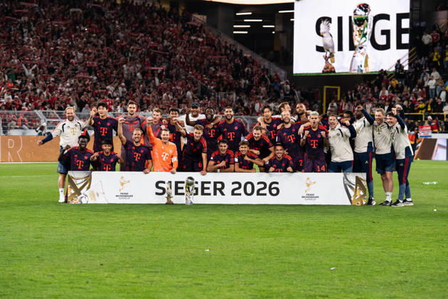 August 22, 2026, GER Germany, Soccer, 2026–2027 Season, Franz Beckenbauer Super Cup: Borussia Dortmund vs. FC Bayern Munich, Franz Beckenbauer Super Cup Champion 2026, FC Bayern Munich, Champions photo at Signal Iduna Park in Dortmund, North Rhine-Westphalia (NRW), Germany Copyright: xnordphotoxGmbHx xChristianxSchulzex
