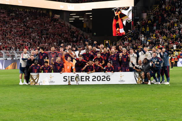 August 22, 2026, GER Germany, Soccer, 2026–2027 Season, Franz Beckenbauer Super Cup: Borussia Dortmund vs. FC Bayern Munich, Franz Beckenbauer Super Cup Champion 2026, FC Bayern Munich, Champions photo at Signal Iduna Park in Dortmund, North Rhine-Westphalia (NRW), Germany Copyright: xnordphotoxGmbHx xChristianxSchulzex
