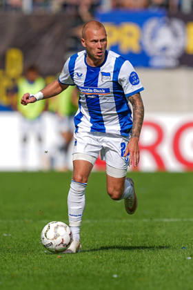 August 22, 2026, xydrx, Soccer, DFB Cup, 1. FC Saarbrücken vs. Hertha BSC, 2026–2027 season, Ludwigsparkstadion, Jon Dagur Thorsteinsson, Hertha BSC, 23 DFB regulations prohibit any use of photographs as image sequences and or quasi-video Copyright: HMBxMedia YannisxDreimann