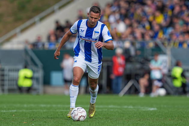 August 22, 2026, xydrx, Soccer, DFB Cup, 1. FC Saarbrücken vs. Hertha BSC, 2026–2027 season, Ludwigsparkstadion Paul Seguin Hertha BSC, 30 DFB regulations prohibit any use of photographs as image sequences and or quasi-video Copyright: HMBxMedia YannisxDreimann
