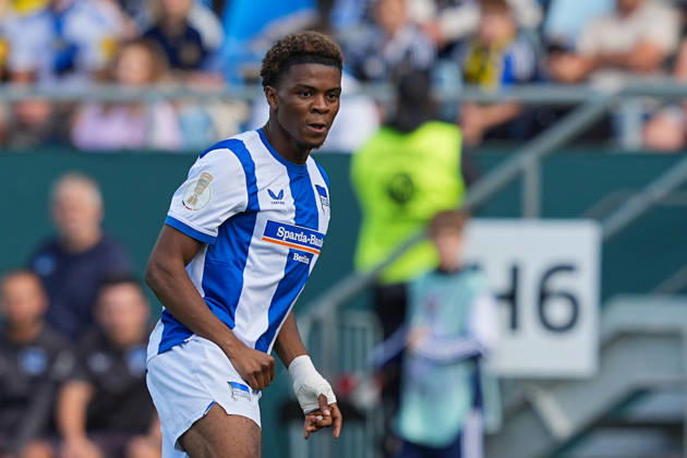 August 22, 2026, xydrx, Soccer, DFB Cup, 1 FC Saarbrücken vs. Hertha BSC, 2026–2027 season, Ludwigsparkstadion, Farid Alfa Ruprecht, Hertha BSC, 20 DFB regulations prohibit any use of photographs as image sequences and or quasi-video Copyright: HMBxMedia YannisxDreimann