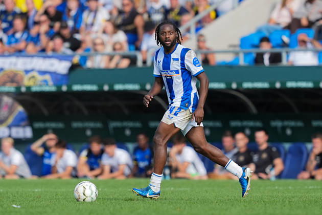 August 22, 2026, xydrx, Soccer, DFB Cup, 1 FC Saarbrücken vs. Hertha BSC, 2026–2027 season, Ludwigsparkstadion, Deyovaisio Zeefuik, Hertha BSC, 42. DFB regulations prohibit any use of photographs as image sequences and or quasi-video. Copyright: HMBxMedia YannisxDreimann