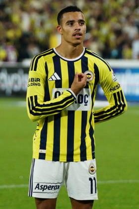 August 22, 2026, Kadikoy, Istanbul, Turkey: Mason Greenwood (C) of Fenerbahce celebrates after fourth goal during the Turkish Super League 2026 27 match between Fenerbahce and Konyaspor at the Chobani Stadium, Fenerbahce Sukru Saracoglu Sports Complex in Istanbul, Turkey, on August 22, 2026. Kadikoy Turkey - ZUMAu194 20260822_zip_u194_032 Copyright: xTolgaxUluturkx