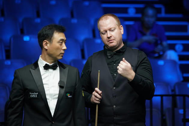 WUHAN, CHINA - AUGUST 23: Jordan Brown of Northern Ireland reacts in the first round match against Chris Wakelin of England on day 1 of Wuhan Open 2026 at the Optics Valley Gymnasium of Huazhong University of Science and Technology on August 23, 2026 in Wuhan, Hubei Province of China. Copyright: xTaixChengzhex 111661654930