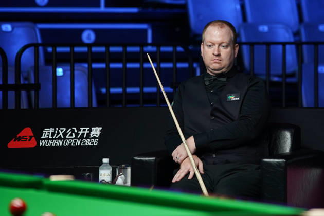 WUHAN, CHINA - AUGUST 23: Jordan Brown of Northern Ireland reacts in the first round match against Chris Wakelin of England on day 1 of Wuhan Open 2026 at the Optics Valley Gymnasium of Huazhong University of Science and Technology on August 23, 2026 in Wuhan, Hubei Province of China. Copyright: xTaixChengzhex 111661654915