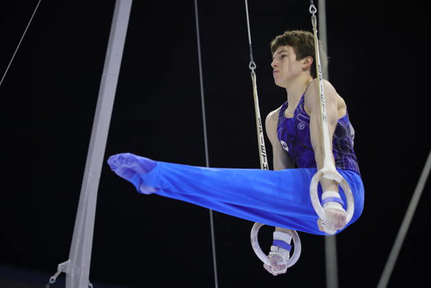 Daniil Smirnov, RUS, during the junior all-around final at the 2026 European Championships in Zagreb on August 23, 2026