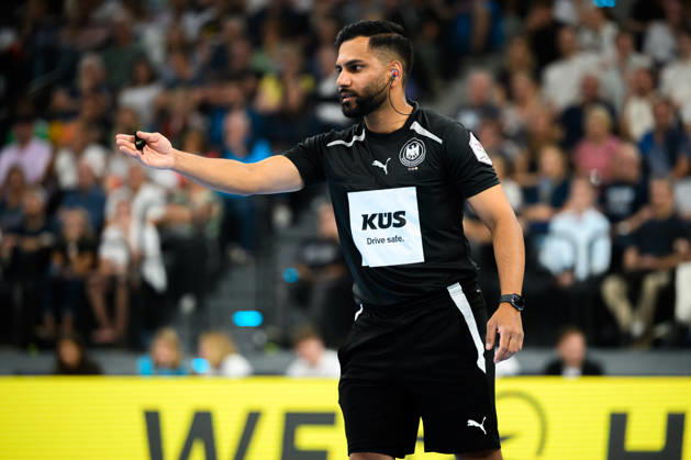 Munich HBL Super Cup 2026 SC Magdeburg Fuechse Berlin Referee Ramesh Thiyagarajah Munich SAP Garden Bavaria Germany