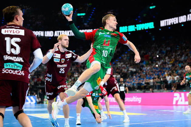 Munich HBL Super Cup 2026 SC Magdeburg Fuechse Berlin Gisli Thorgeir Kristjansson SC Magdeburg Munich SAP Garden Bavaria Germany