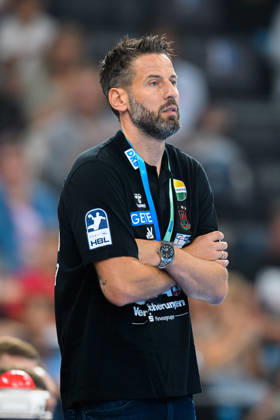 Munich HBL Super Cup 2026 SC Magdeburg Fuechse Berlin Coach Bennet Wiegert Magdeburg Munich SAP Garden Bavaria Germany