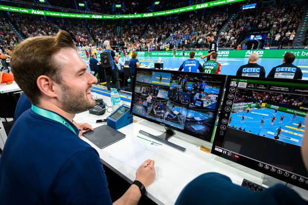 Munich HBL Super Cup 2026 SC Magdeburg vs. Fuechse Berlin VAR, Video Referee, Video Replay, Referee Munich SAP Garden Bavaria Germany
