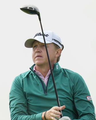 BALMEDIE, SCOTLAND - AUG 23: Albin Bergstrom (SWE) plays from the third tee during Round 4 at the 2026 Nexo Championship at the Trump International Golf Links, Balmedie on August 23, 2026 in Aberdeenshire, Scotland The 2026 Nexo Championship