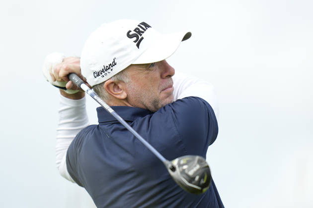 BALMEDIE, SCOTLAND - AUG 23: Martin Laird (SCO) plays from the ninth tee during Round 4 at the 2026 Nexo Championship at the Trump International Golf Links, Balmedie on August 23, 2026 in Aberdeenshire, Scotland The 2026 Nexo Championship