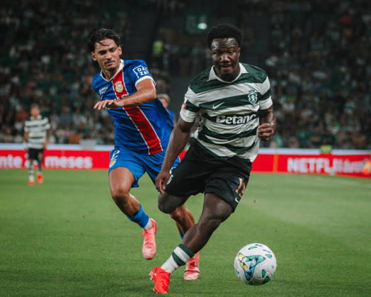 Nestory Irankunda of Sporting CP during the Liga Portugal match between Sporting CP and FC Alverca at Estadio Josà Alvalade, in Lisbon, Portugal. (Diogo Sautchuk) Copyright: xDiogoxSautchukx
