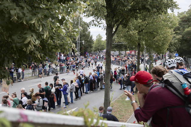 IRONMAN 70.3 Leipzig 2026 Running Segment: Athletes at the Sportforum during the IRONMAN 70.3 Leipzig on August 23, 2026, as they run. The half-distance race consists of a 1.9-kilometer swim, a 90-kilometer bike ride, and a 21.1-kilometer run, and is part of the international IRONMAN 70.3 series
