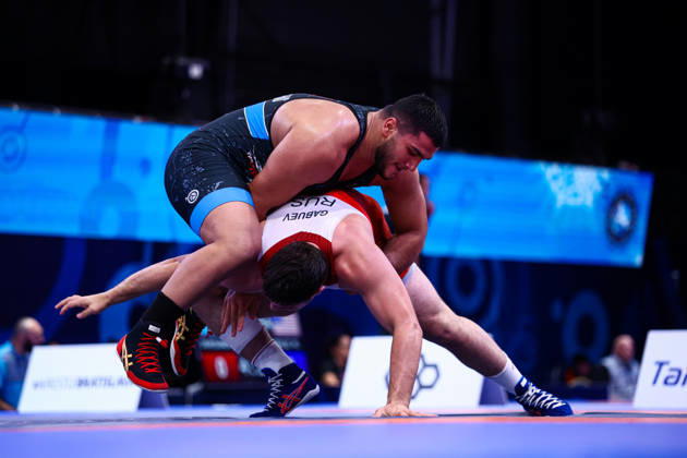 U20 World Championships, 125 kg Freestyle: Abolfazl Mohammad Mohammad Nezhad (IRI) def. Soslan Gabuev (RUS) Copyright: xJakexKirkmanx