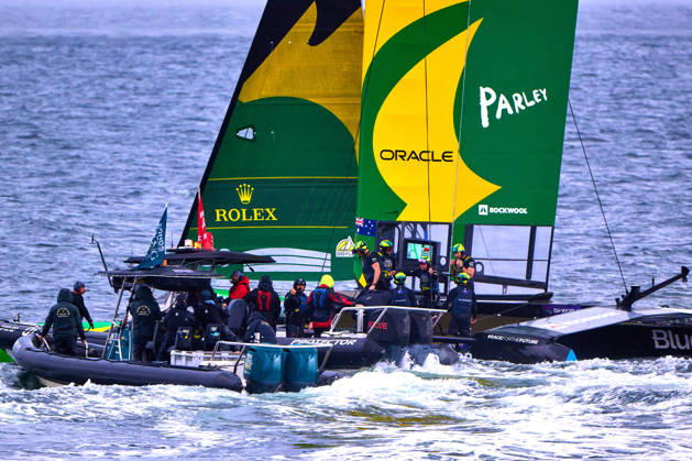 GER, Sail GP, Rockwool Germany Sail Grand Prix, Sassnitz, August 22–23, 2026, Germany, Saturday, August 23, 2026, Race Day 2, BONDS FLYING ROOS Sail GP Team Australia driver Tom Slingsby wins the final race, GER, Sail GP, Rockwool Germany Sail Grand Prix, Sassnitz, August 22–23, 2026, Germany, Saturday, August 23, 2026, Race Day 2, Copyright: xClaudiusxRauchx
