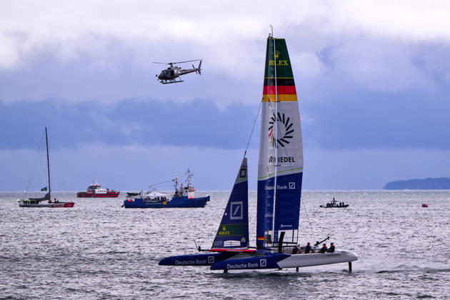 GER, Sail GP, Rockwool Germany Sail Grand Prix, Sassnitz, August 22–23, 2026, Germany, Saturday, August 23, 2026, Race Day 2, GERMANY BY DEUTSCHE BANK Sail GP Team Germany Driver Erik Kosegarten Heil, GER, Sail GP, Rockwool Germany Sail Grand Prix, Sassnitz, August 22–23, 2026, Germany, Saturday, August 23, 2026, Race Day 2, Copyright: xClaudiusxRauchx