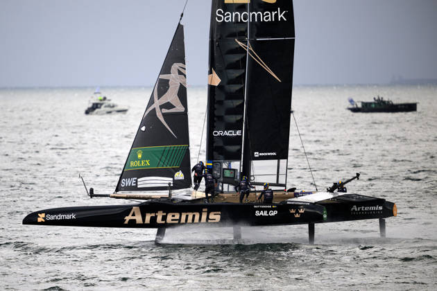GER, Sail GP, Rockwool Germany Sail Grand Prix, Sassnitz, August 22–23, 2026, Germany, Saturday, August 23, 2026, Race Day 2, ARTEMIS Sail GP Team Sweden Driver Nathan Outteridge, GER, Sail GP, Rockwool Germany Sail Grand Prix, Sassnitz, August 22–23, 2026, Germany, Saturday, August 23, 2026, Race Day 2, Copyright: xClaudiusxRauchx