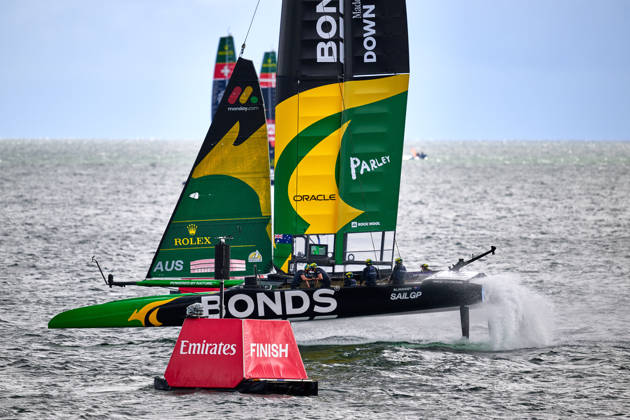 GER, Sail GP, Rockwool Germany Sail Grand Prix, Sassnitz, August 22–23, 2026, Germany, Saturday, August 23, 2026, Race Day 2, BONDS FLYING ROOS Sail GP Team Australia Driver Tom Slingsby GER, Sail GP, Rockwool Germany Sail Grand Prix, Sassnitz, August 22–23, 2026, Germany, Saturday, August 23, 2026, Race Day 2, Copyright: xClaudiusxRauchx