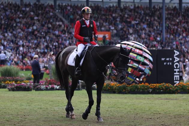Marcus Ehning (GER), Germany, riding Coolio 42, FEI Jumping World Championship Third Competition Individual Final LONGINES Prize, Longines Prize, Course Walk, Jumping, AACHEN FEI World Championships 2026, World Equestrian Festival Final, 2026 World Equestrian Championships, Aachen 2026, Welcome Home 2026, Aachen Soers, August 11–23, 2026, Equestrian Sports, August 23, 2026, Aachen, Aachener Soers, Germany