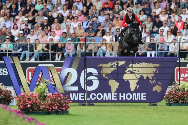 Marcus Ehning (GER), Germany, riding Coolio 42 at the World Jumping Championships, World Wall Championships, World Obstacle Championships, Show Jumping, FEI Jumping World Championship, FEI Jumping World Championship, Individual Final, Longines Prize, Longines Award, Individual Final, Jumping, AACHEN FEI World Championships 2026, World Festival of Equestrian Sports, 2026 Equestrian World Championships, Aachen 2026, Welcome Home 2026, Aachen Soers, August 11–23, 2026, Equestrian Sports, August 23, 2026, Aachen Soers, Germany