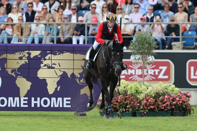 Marcus Ehning (GER), Germany, riding Coolio 42 at the World Championships in Jumping, World Championships in Wall Jumping, World Championships in Obstacle Jumping; Coolio loses his horseshoe; Jumping; FEI Jumping World Championships; FEI Jumping World Championship, Individual Final, Longines Prize, Longines Award, Individual Final, Jumping, AACHEN FEI World Championships 2026, World Equestrian Festival, 2026 World Equestrian Games, Aachen 2026, Welcome Home 2026, Aachen Soers, August 11–23, 2026, Equestrian Sports, August 23, 2026, Aachen Soers, Germany