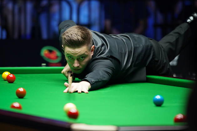 WUHAN, CHINA - AUGUST 24: Ashley Carty of England plays a shot in the second round match against Ronnie O Sullivan of England on day 2 of Wuhan Open 2026 at the Optics Valley Gymnasium of Huazhong University of Science and Technology on August 24, 2026 in Wuhan, Hubei Province of China.  Copyright: xTaixChengzhex 111661822417