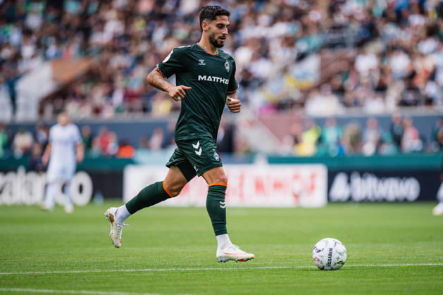 DFB Cup: Lüneburger SK vs. SV Werder Bremen, August 22, 2026; Ludovit Reis, SV Werder Bremen, 15; Soccer, DFB Cup, First Round: Lüneburger SK vs. SV Werder Bremen on August 22, 2026, at Millerntor Stadium, Hamburg. DFB regulations prohibit any use of photographs as image sequences and or quasi-video. Copyright: xBEAUTIFULxSPORTS Tonhäuserx