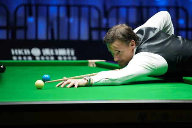 WUHAN, CHINA - AUGUST 24: David Gilbert of England plays a shot during his Round of 32 match against Mark Williams of Wales at the 2026 Wuhan Snooker Open on August 24, 2026 in Wuhan, Hubei Province of China. The tournament features top snooker players competing for the title.  Copyright: xTaixChengzhex 111661918402