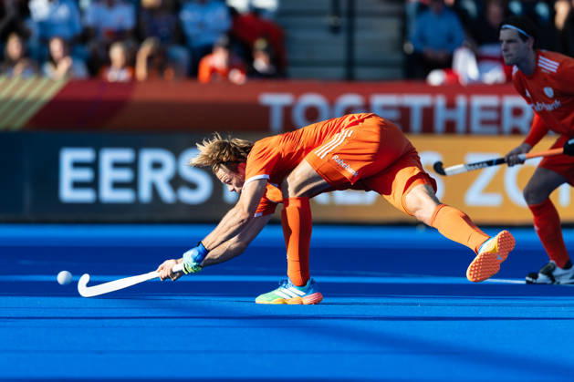 FIH Hockey World Cup: Netherlands v England AMSTELVEEN, NL - AUGUST 24: Jip Janssen of Netherlands during the FIH Hockey World Cup match between Netherlands and England at Wagener Stadion on August 24, 2026 in Amstelveen, Netherlands. Amstelveen Wagener Stadion Netherlands Content not available for redistribution in The Netherlands directly or indirectly through any third parties. Copyright: xMarcelxvanxPlateringenx