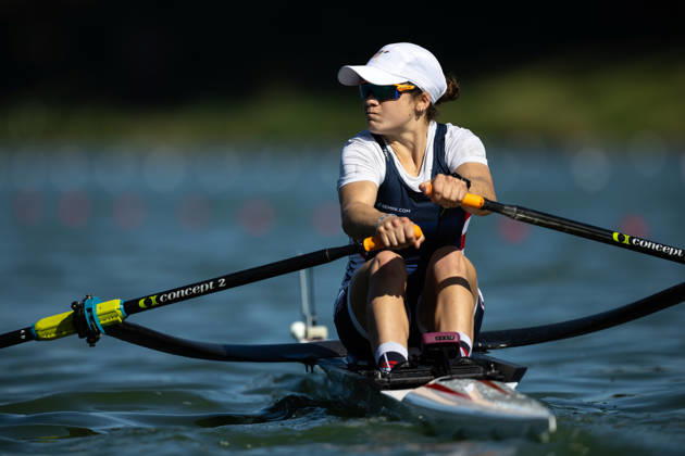 RECORD DATE NOT STATED 24th August 2026; Bosbaan, Amsterdam, Holland, Netherlands; 2026 World Rowing Championships, Day One; Heat Race; United States Lightweight Womens Single Sculls (LW1x) with Claire Friedlander AnthonyxBenoit