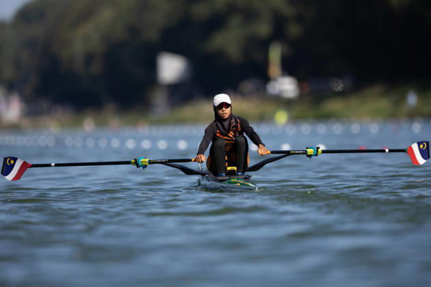RECORD DATE NOT STATED 24th August 2026; Bosbaan, Amsterdam, Holland, Netherlands; 2026 World Rowing Championships, Day One; Heat Race; Malaysia Lightweight Womens Single Sculls (LW1x) with Binti Zakaria Nurzarinah AnthonyxBenoit