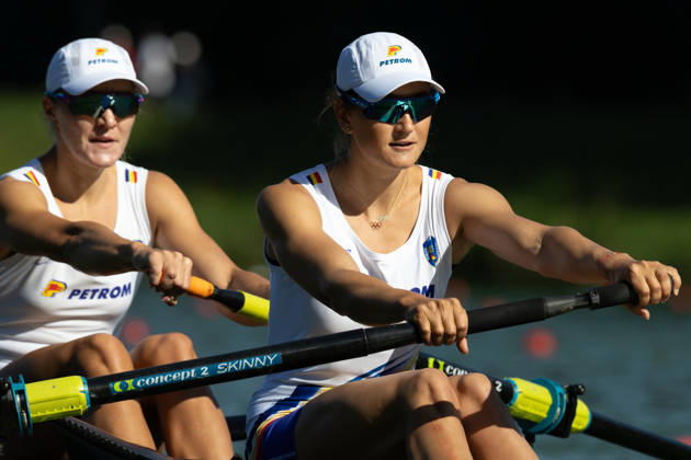 RECORD DATE NOT STATED 24th August 2026; Bosbaan, Amsterdam, Holland, Netherlands; 2026 World Rowing Championships, Day One; Heat Race; Romania Womens Pair (W2-) with Adriana Adam and Simona Radis AnthonyxBenoit