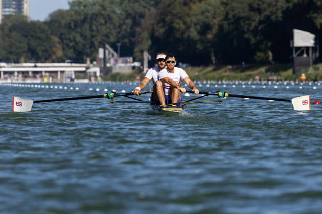 RECORD DATE NOT STATED 24th August 2026; Bosbaan, Amsterdam, Holland, Netherlands; 2026 World Rowing Championships, Day One; Heat Race; Great Britain Mens Pair (M2-) with Matt Aldridge and Fergus Woolnough AnthonyxBenoit