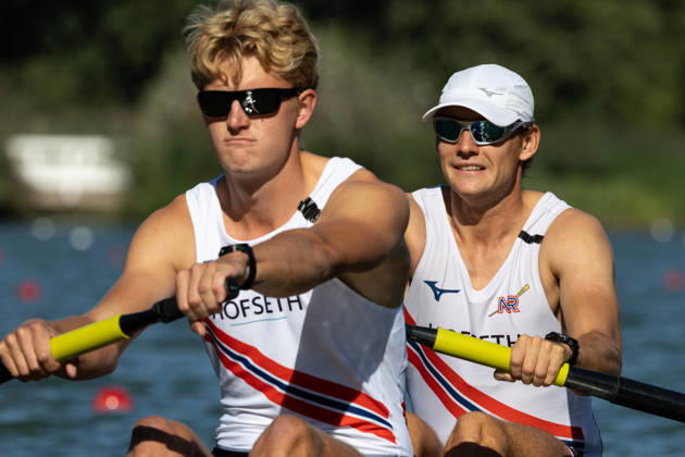 RECORD DATE NOT STATED 24th August 2026; Bosbaan, Amsterdam, Holland, Netherlands; 2026 World Rowing Championships, Day One; Heat Race; Norway Mens Pair (M2-) with Jonathan Wang-Norderud and Syvert Senumstad AnthonyxBenoit