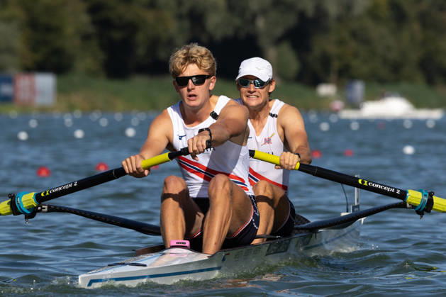 RECORD DATE NOT STATED 24th August 2026; Bosbaan, Amsterdam, Holland, Netherlands; 2026 World Rowing Championships, Day One; Heat Race; Norway Mens Pair (M2-) with Jonathan Wang-Norderud and Syvert Senumstad AnthonyxBenoit