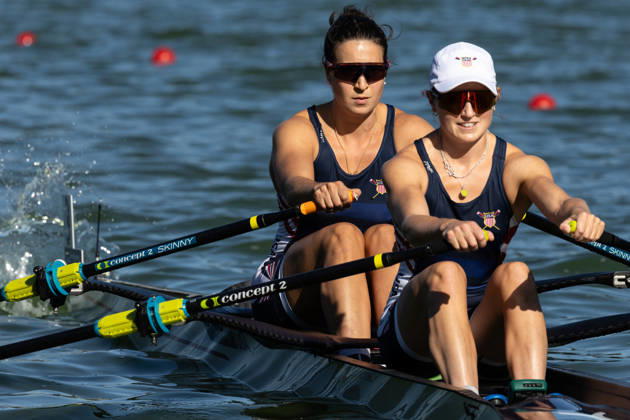 RECORD DATE NOT STATED 24th August 2026; Bosbaan, Amsterdam, Holland, Netherlands; 2026 World Rowing Championships, Day One; Heat Race; United States Womens Double Sculls (W2x) with Isabela Darvin and Grace Joyce AnthonyxBenoit