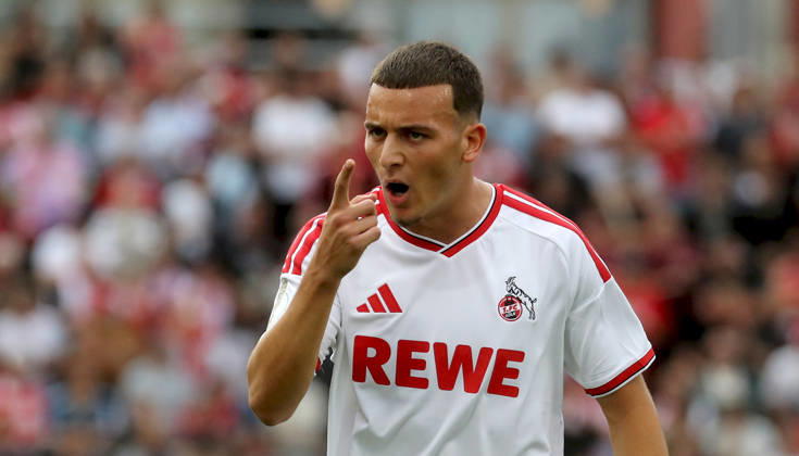 August 24, 2026, xfsx, Men s, Soccer, 2026–2027 Season, DFB Cup, 1st Round: FC Würzburger Kickers 1 – FC Köln v. li Said El Mala 1. FC Köln gives instructions, gesticulates, waves his arms; single frame, Würzburg AKON ARENA, Bavaria, Germany