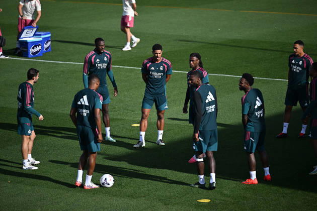 Real Madrid s training session MADRID, SPAIN - AUGUST 25: Real Madrid players take part in a training session at the club s Valdebebas training facilities ahead of their La Liga match against Real Sociedad, on August 25, 2026 in Madrid, Spain. Burak Akbulut Anadolu Madrid Spain. Editorial use only. Please get in touch for any other usage.  Copyright: x2026xAnadoluxBurakxAkbulutx
