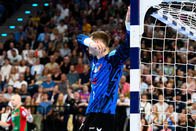 Munich HBL Super Cup 2026 SC Magdeburg, Füchse Berlin, goalkeeper Dominik Kuzmanovic, SC Magdeburg, Munich, SAP Garden, Bavaria, Germany