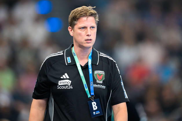 Munich HBL Super Cup 2026 SC Magdeburg Fuechse Berlin Coach Nicolej Krickau Berlin Portrait Face Munich SAP Garden Bavaria Germany
