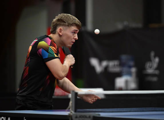 MenÂ s Singles, group 7 of Table tennis, Tischtennis during the WTT Feeder Olomouc, Czech Republic, August 25, 2026. Pictured Milosz Sawczak of Poland. (CTKxPhoto LudekxPerina) CTKPhotoP2026082503528  CTKPhotoP2026082503528
