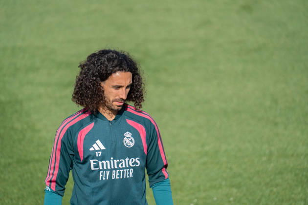 ESP Real Madrid Training Day: Marc Cucurella of Real Madrid during the team s training session ahead of the LaLiga EA Sports match against Real Sociedad at the Real Madrid Training Center in Valdebebas, Madrid, on August 25, 2026, Spain Madrid Spain Copyright: xAgenciaxLOFx