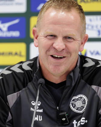 SOCCER - UEFA ECL, Rapid vs Hearts VIENNA,AUSTRIA,25.AUG.26 - SOCCER - UEFA Conference League, play-off, SK Rapid Wien vs Heart of Midlothian FC, preview, press conference, PK, Pressekonferenz Hearts. Image shows head coach Wouter Vrancken (Hearts). GEPAxpictures xArminxRauthner